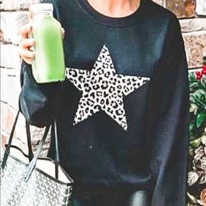 Leopard print Star sweatshirt